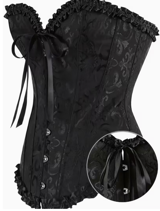 Vintage floral lace corset top weddings parties adjustable