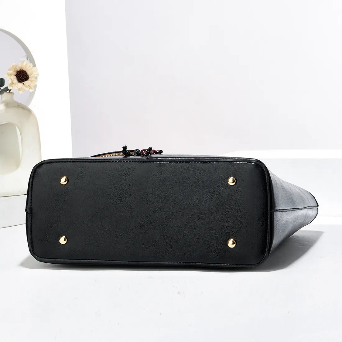 Women Casual Solid Color Large Capacity Handbag