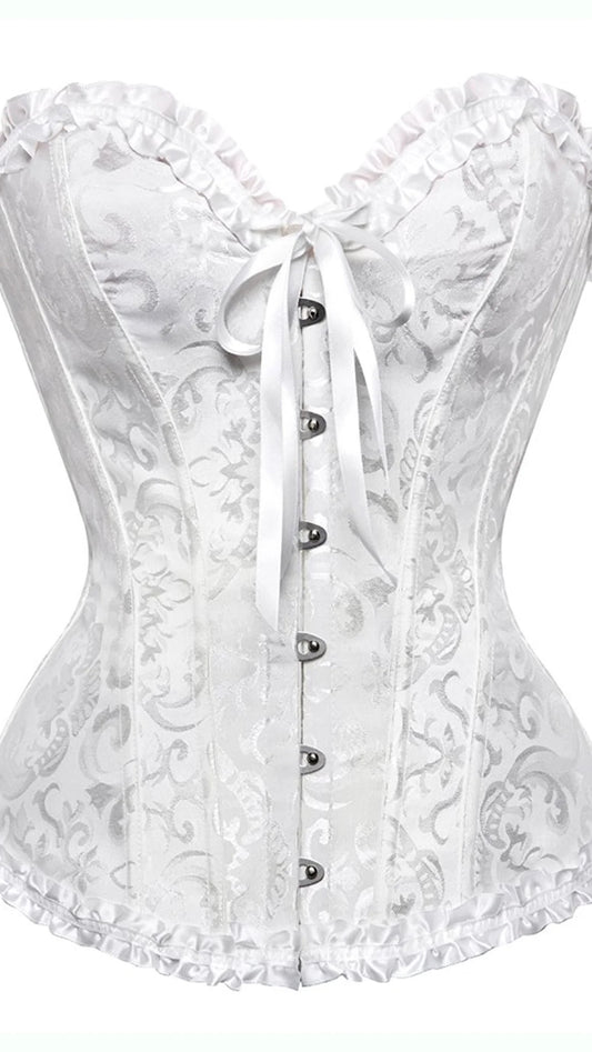 Vintage floral lace corset top weddings parties adjustable