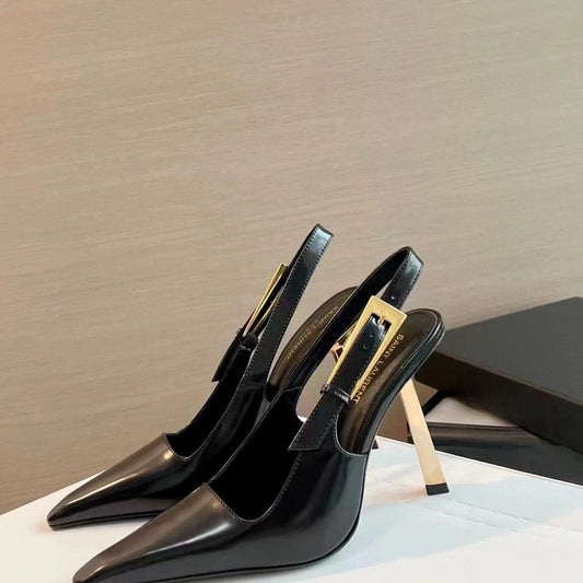 Women Fashion Sexy Patent Leather Pointed-Toe High-Heeled Shoes