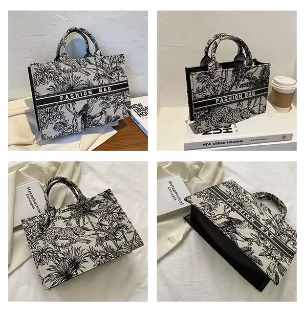 Women Stylish Large-Capacity Canvas Tote Bag