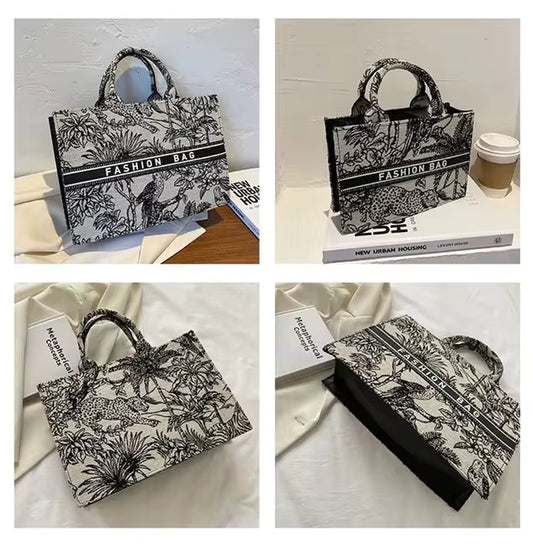 Women Stylish Large-Capacity Canvas Tote Bag