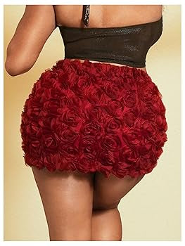 Women Fashion Sexy Creative Solid Color Floral Skirt