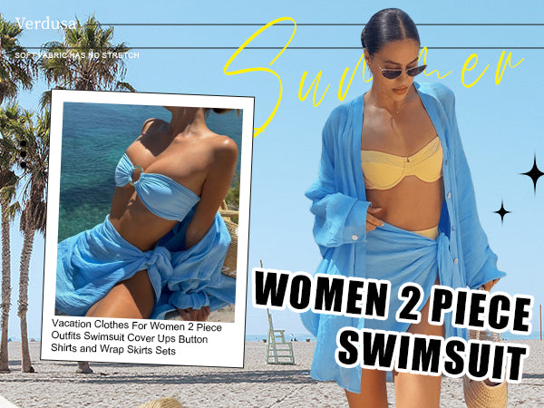 2 Pieces  American bikini set (cover up)