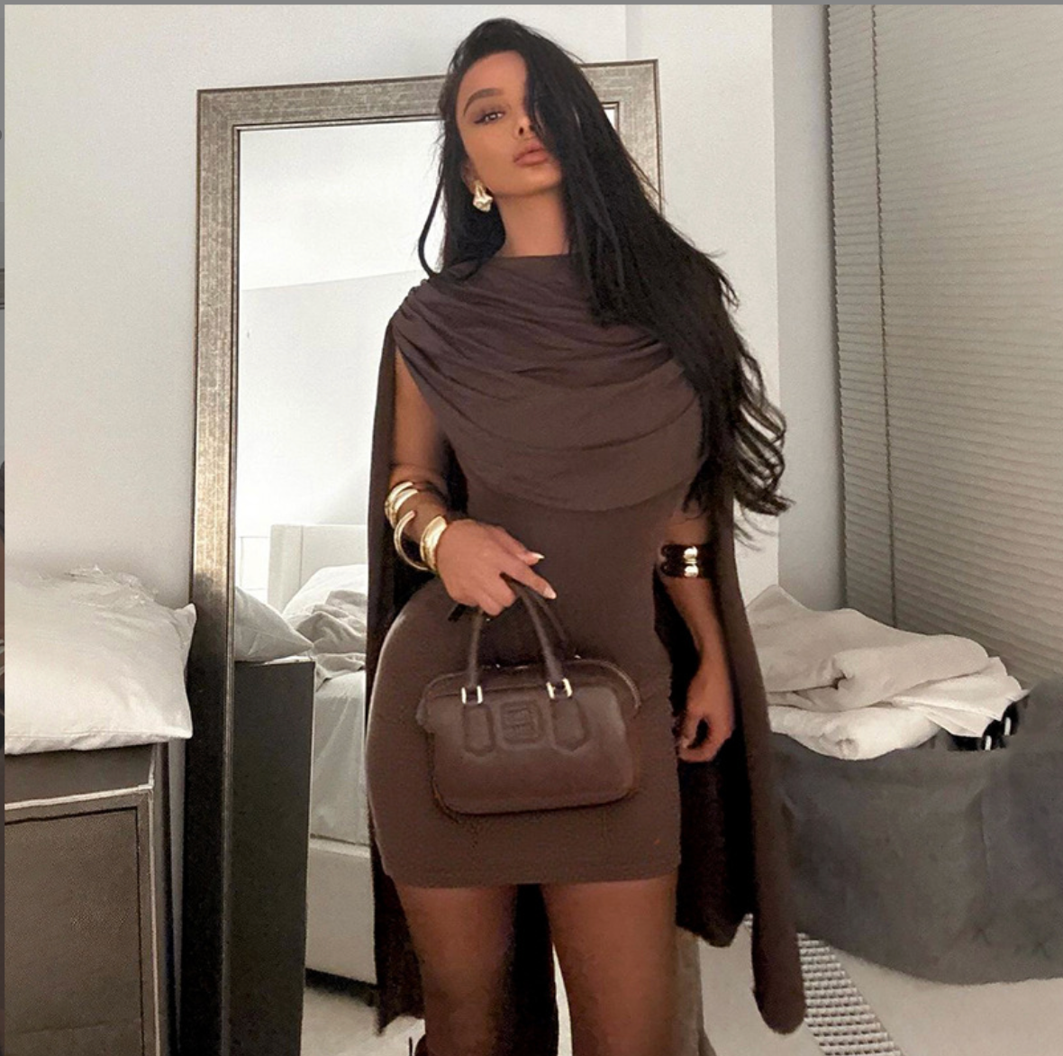 American foreign trade women's clothing 2025 new slim swing collar design sleeveless sexy hot girl dress