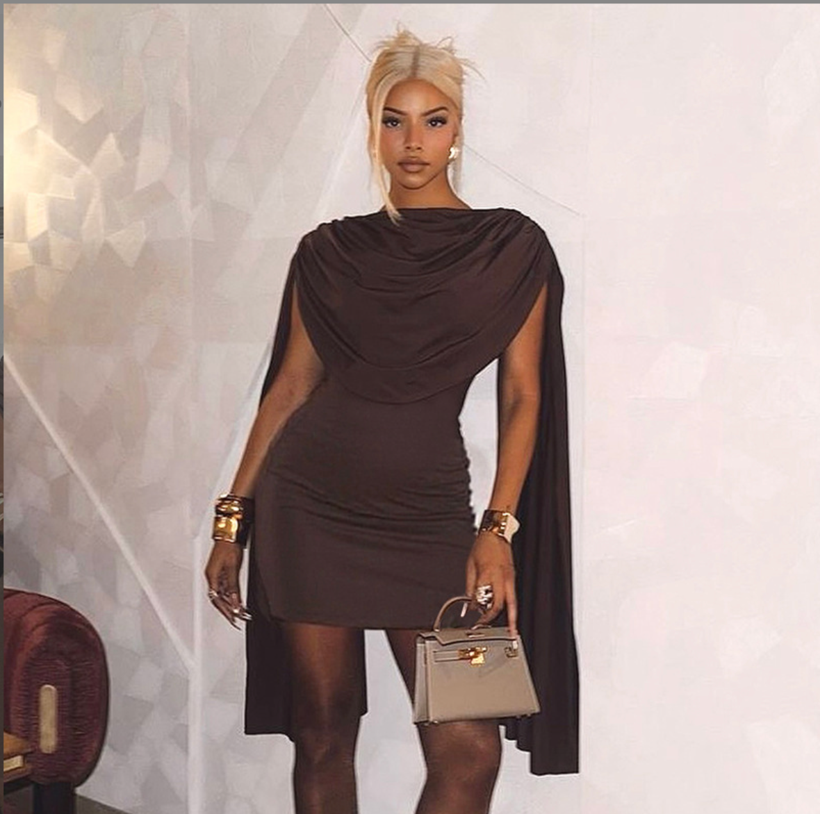 American foreign trade women's clothing 2025 new slim swing collar design sleeveless sexy hot girl dress