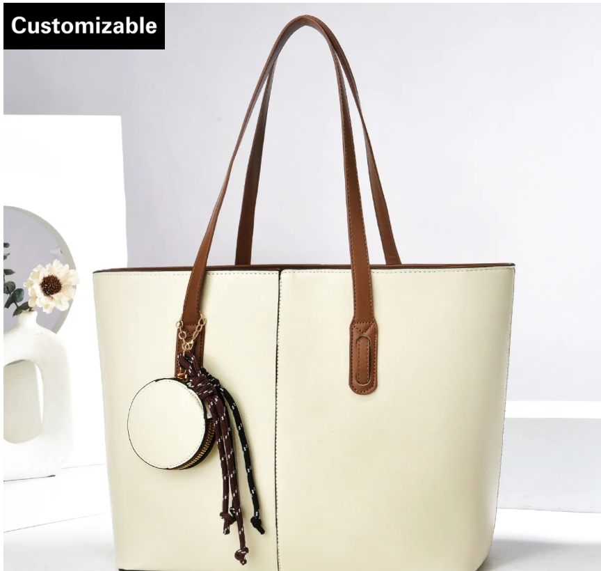 Women Casual Solid Color Large Capacity Handbag