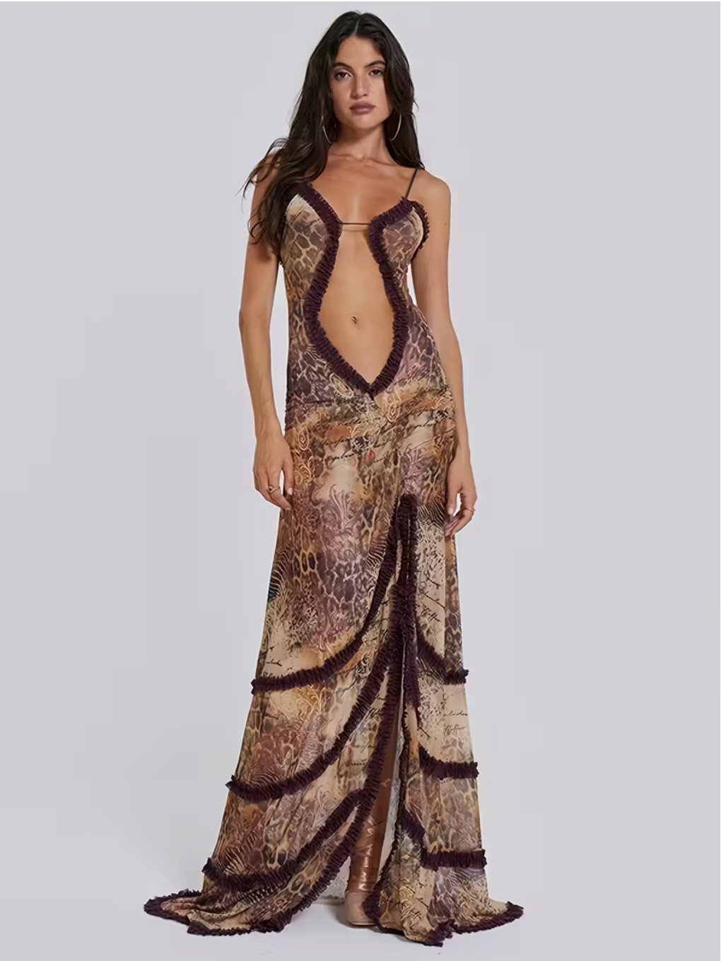 Elegant shoulder black mesh dress women gothic pleated lace